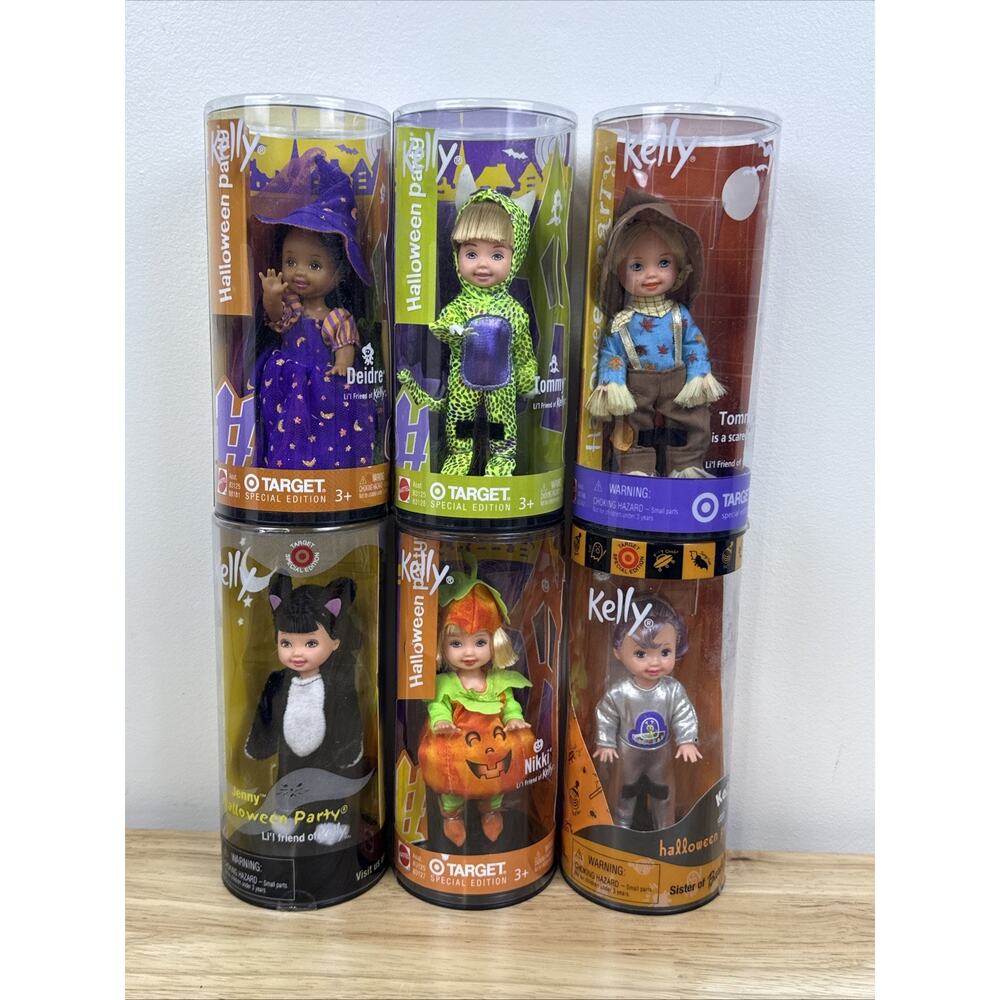 2000 -2003 Barbie Kelly Halloween Party TARGET exclusives Lot of 6 Mattel #2